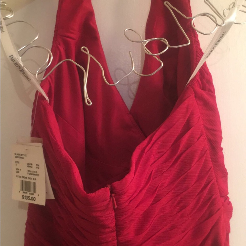 Davids bridal red gorgeous gown